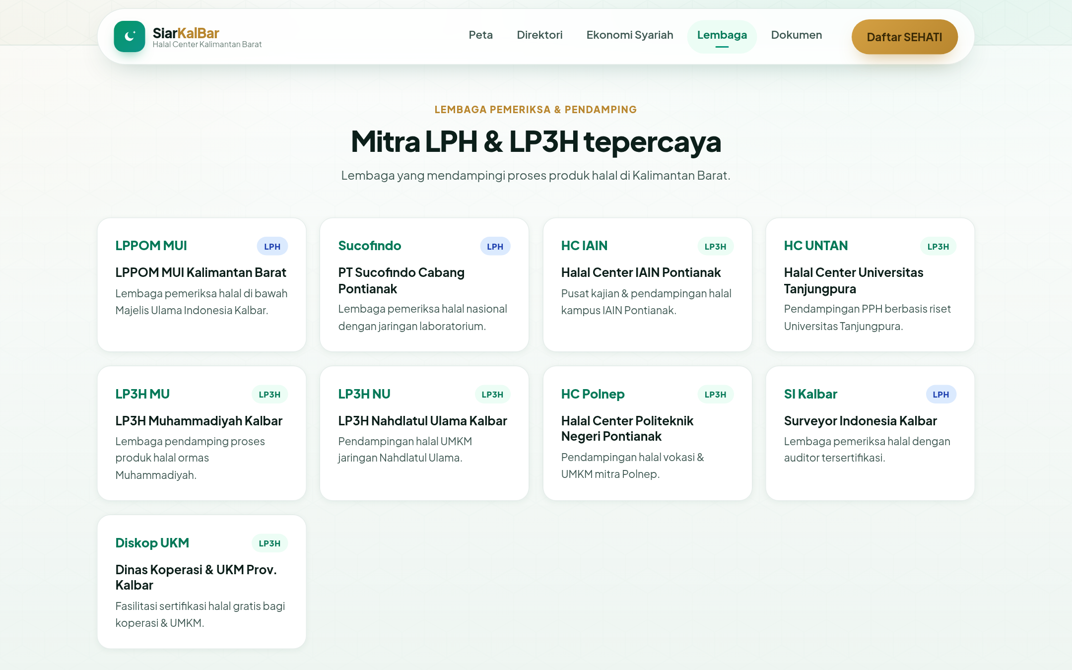 SiarKalBar - Portal Data Ekonomi Syariah Kalimantan Barat